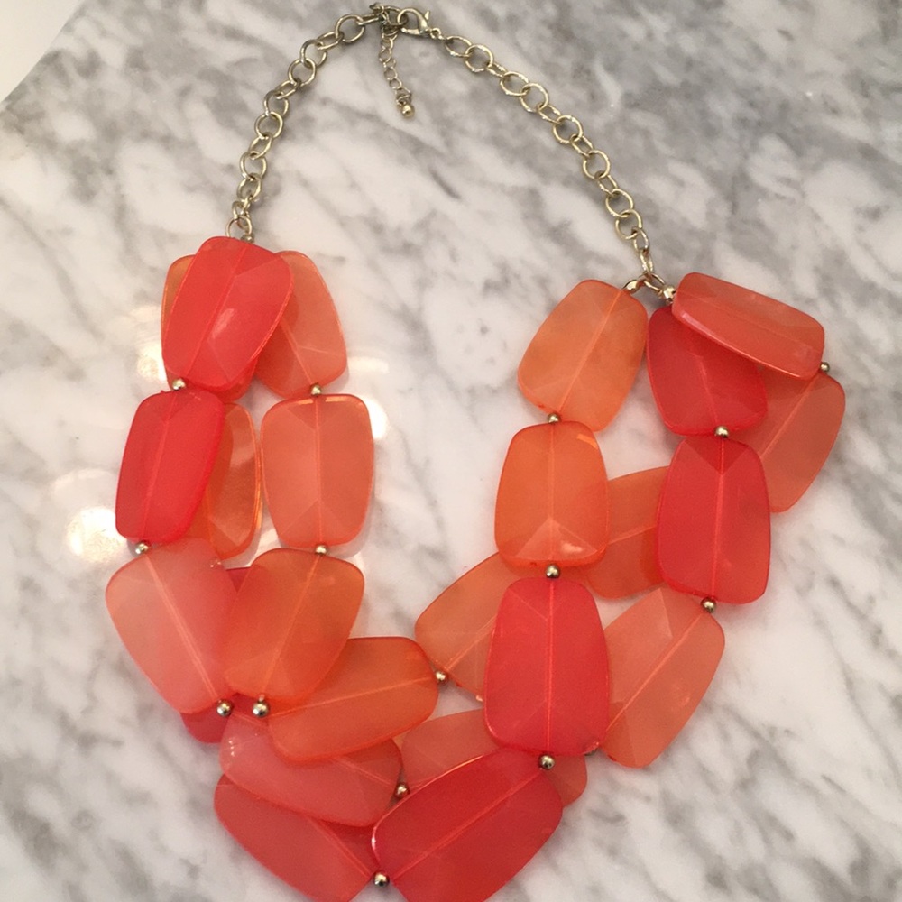 Coral beaded necklace